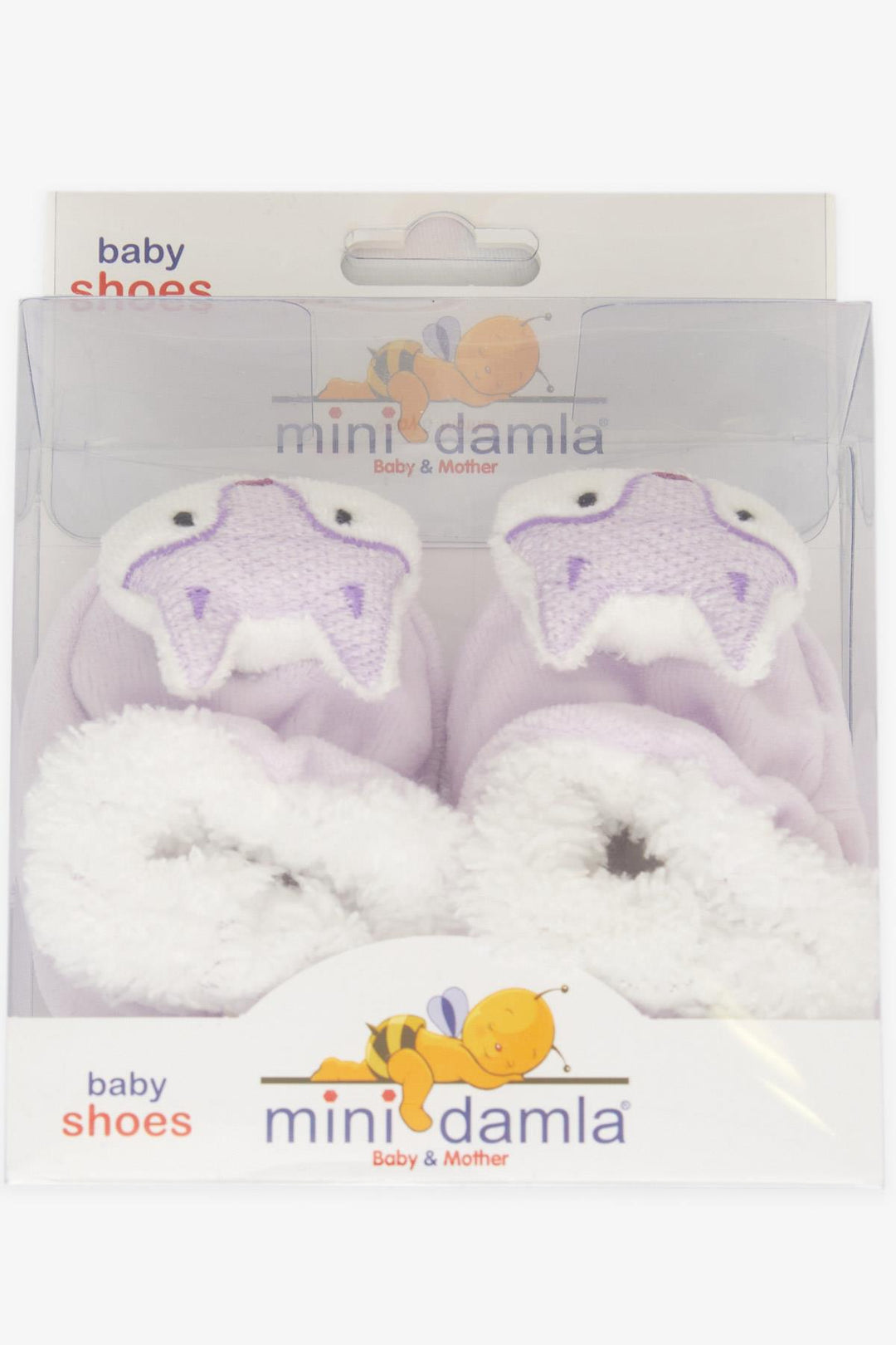 شبشب BRE Mini Drops Girl Baby مخملي لطيف على شكل ثعلب أرجواني مع إكسسوارات - Lenexa