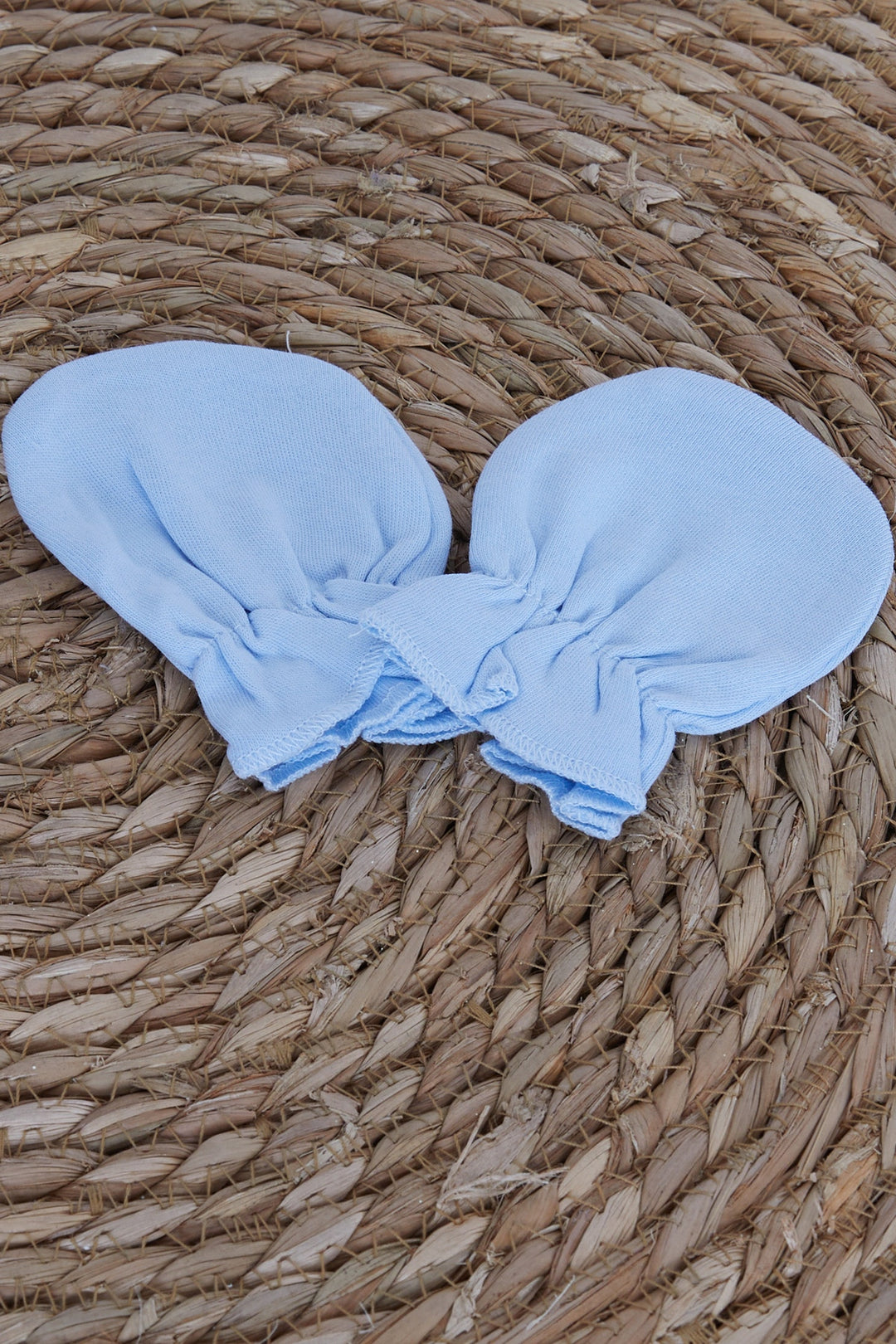 BRE Minidamla Newborn Baby Mittens 2-Pack, Baby Blue - Drancy