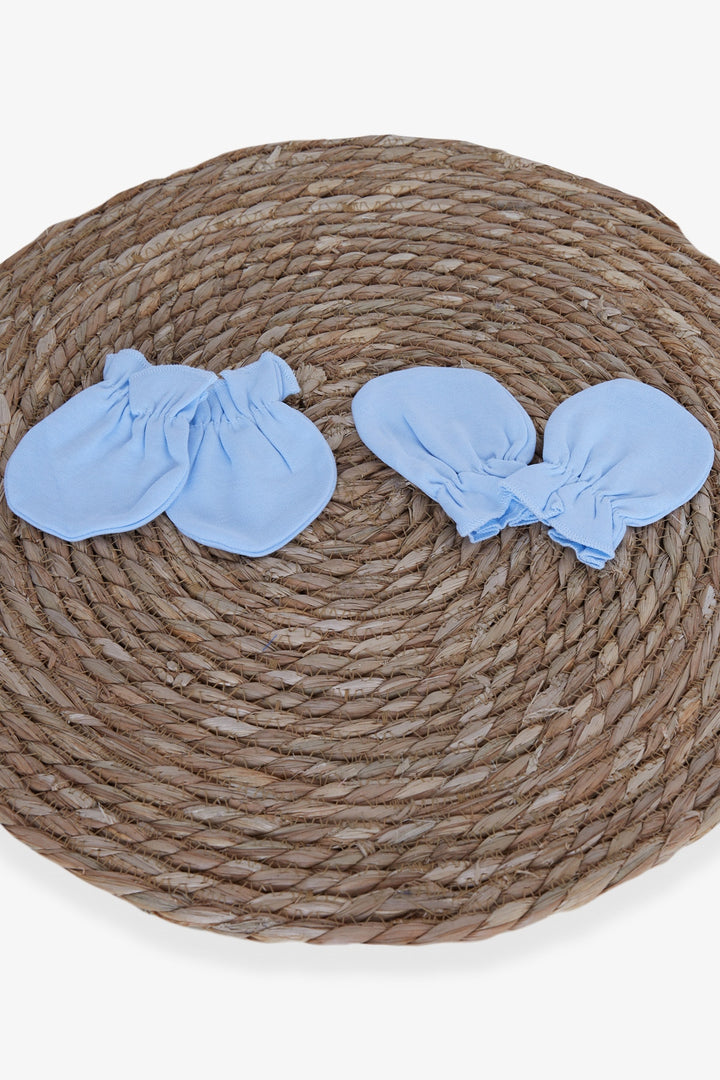 BRE Minidamla Newborn Baby Mittens 2-Pack, Baby Blue - Drancy