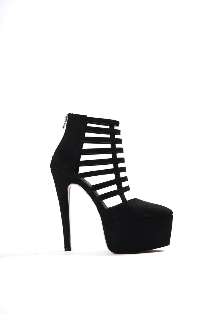 DSM Cremona black suede platform high heels - Bietigheim-Bissingen