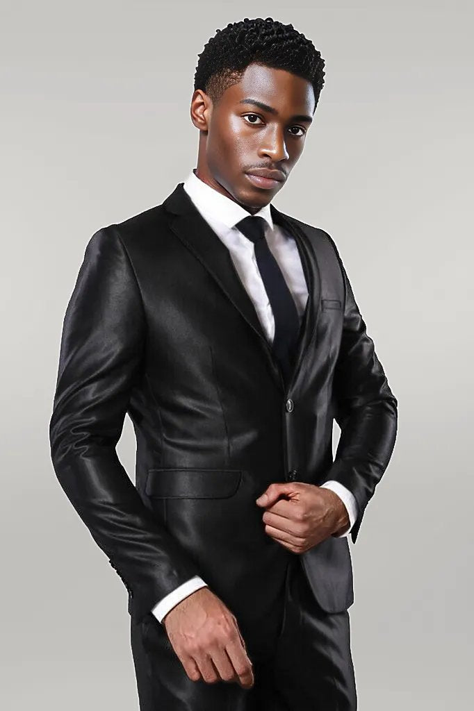 WSS Modeled Shiny Black Suit  - Singen