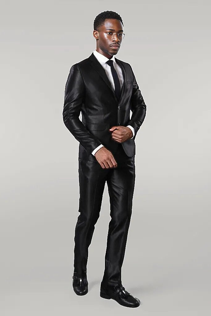 WSS Modeled Shiny Black Suit  - Singen