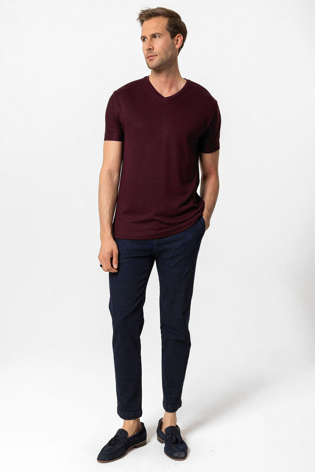 ANT Basic V-Neck Men's T-Shirt - Bridgeport