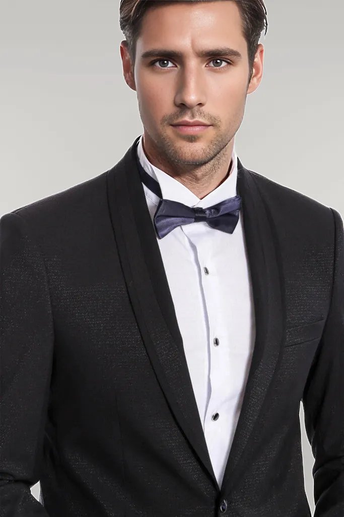 WSS Navy Blue Shawl Lapel Tuxedo  - Singen