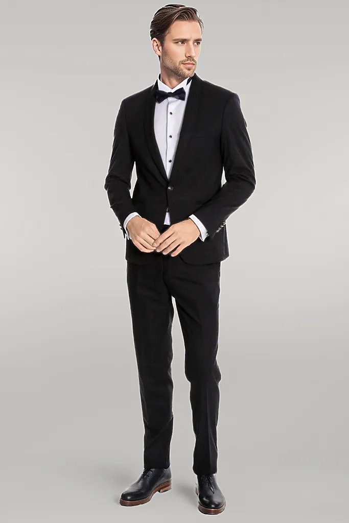 WSS Navy Blue Shawl Lapel Tuxedo  - Singen