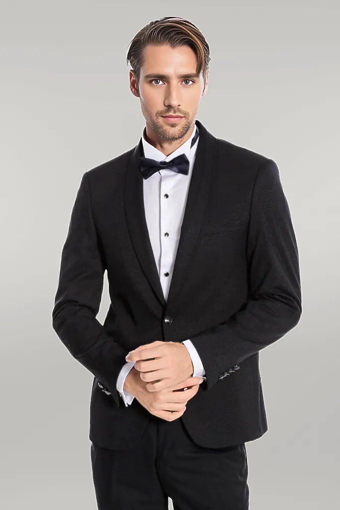 WSS Navy Blue Shawl Lapel Tuxedo  - Singen