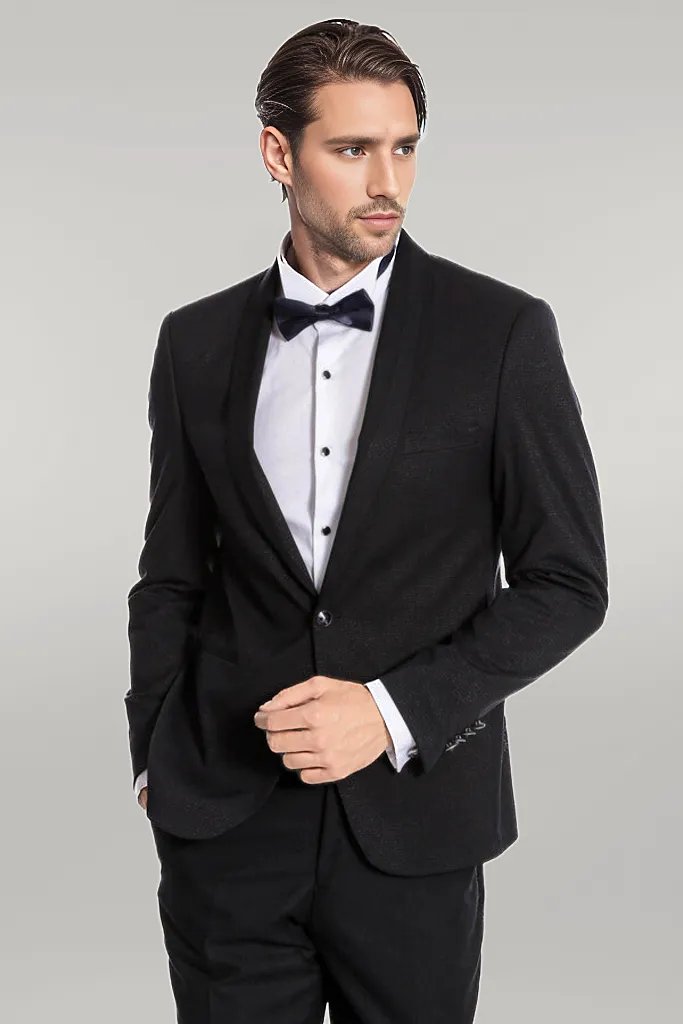 WSS Navy Blue Shawl Lapel Tuxedo  - Singen