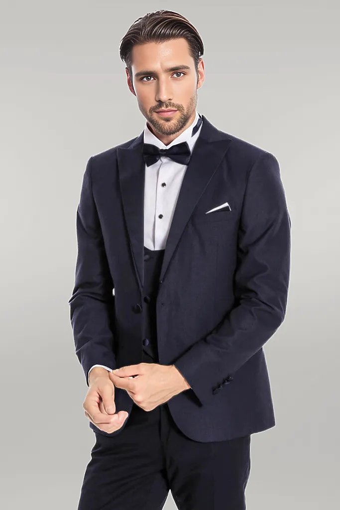 WSS Navy Blue Vested Tuxedo  - Singen