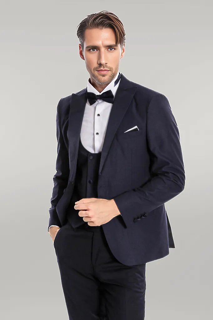 WSS Navy Blue Vested Tuxedo  - Singen