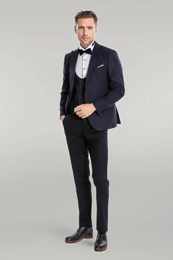 WSS Navy Blue Vested Tuxedo  - Singen