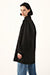 TLD Women Allday Black Shoulder Padded Balloon Sleeve Tunic - Queen Creek