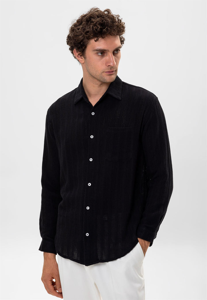 ANT Knitted Detailed Men's Shirt - Iesi