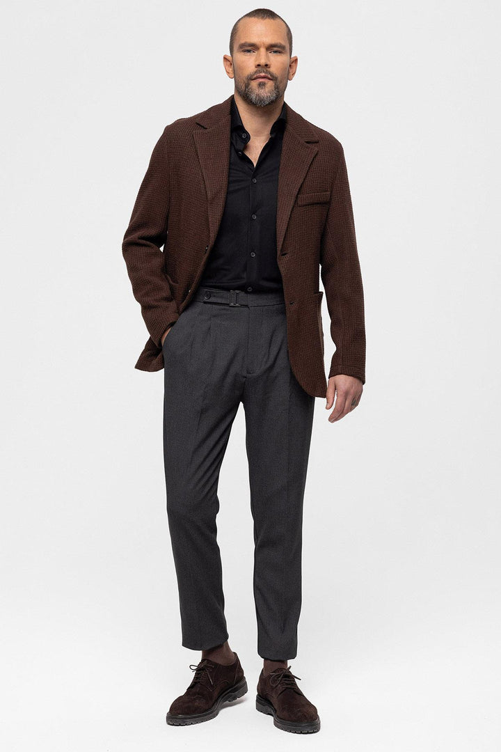 ANT Knitted Textured Men's Jacket - Oleiros