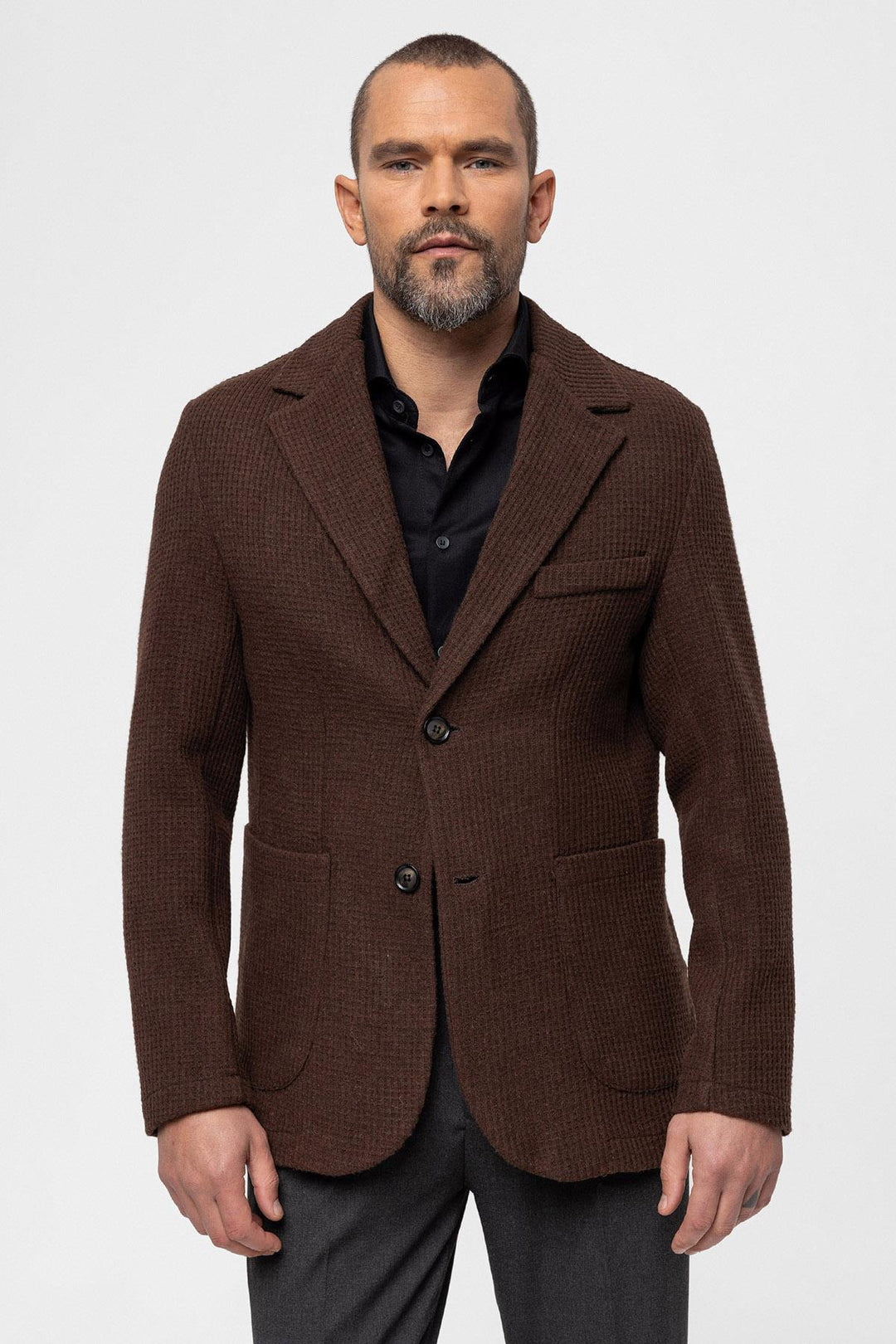 ANT Knitted Textured Men's Jacket - Oleiros