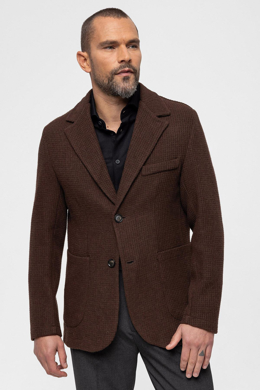 ANT Knitted Textured Men's Jacket - Oleiros