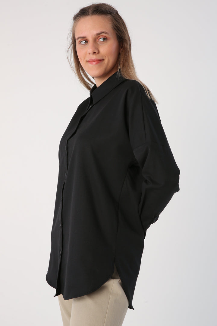 TLD Women Allday Black Oversize Basic Shirt - Tienen