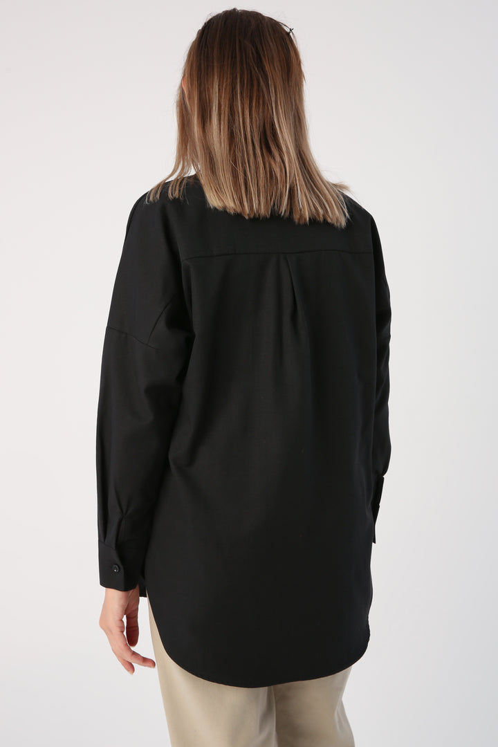 TLD Women Allday Black Oversize Basic Shirt - Tienen