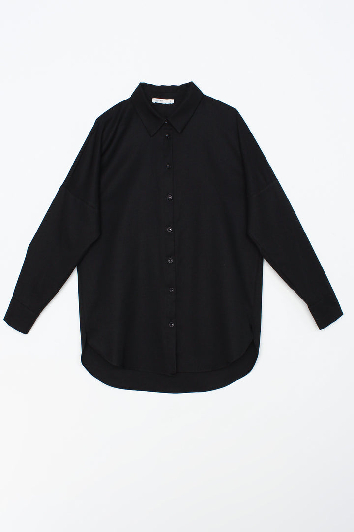 TLD Women Allday Black Oversize Basic Shirt - Tienen