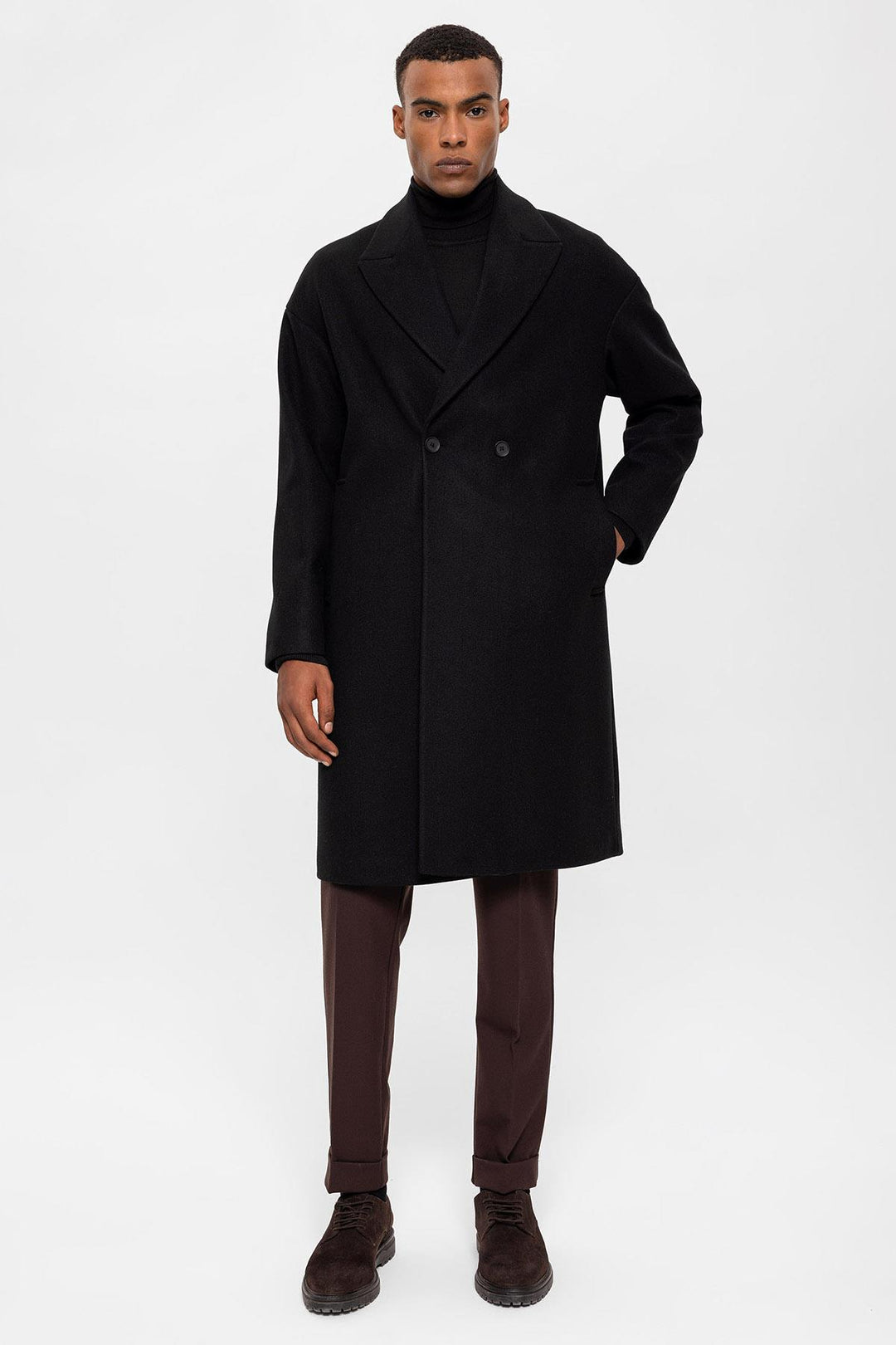 ANT Oversize Double Breasted Men's Coat - Mountain View