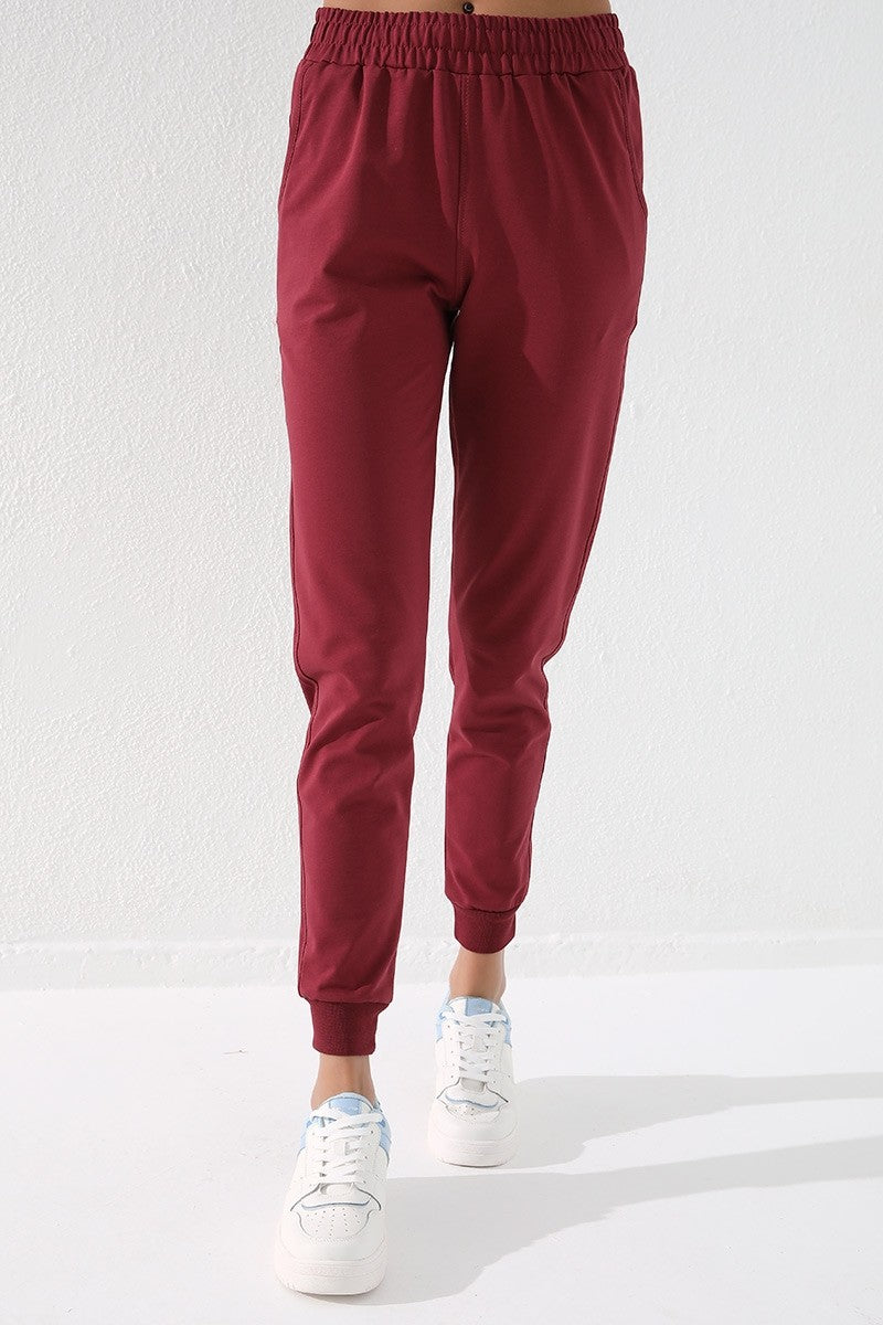 TMY Burgundy High Thaiste Jogger Comfort Fit Mounted Women's Women's Sweat Adant - 94561 - Vlaardingen