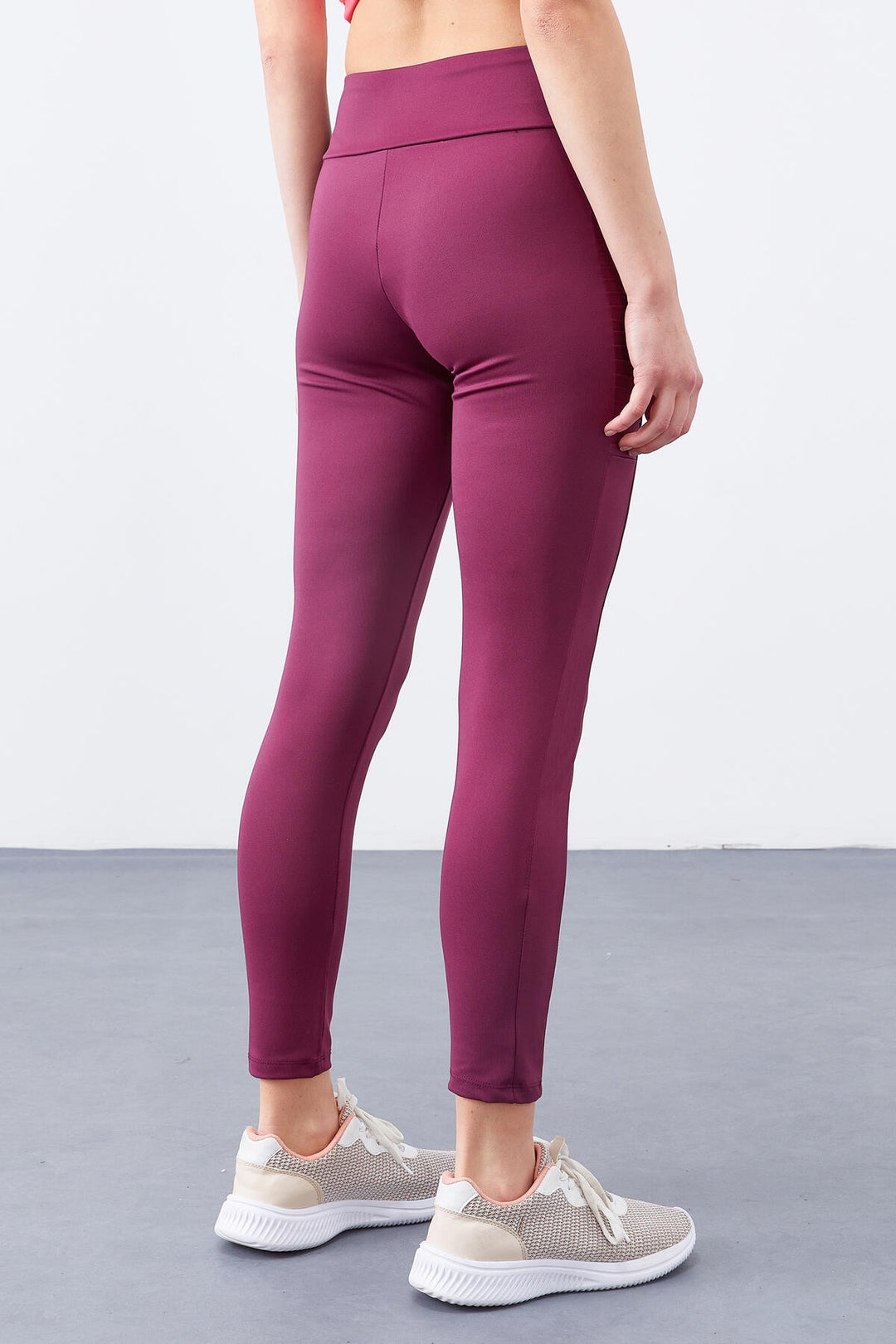 TMY Burgundy High Waist Shaping Slim Fit Skinny Leg Women's Leggings - 94568 - Cleveland