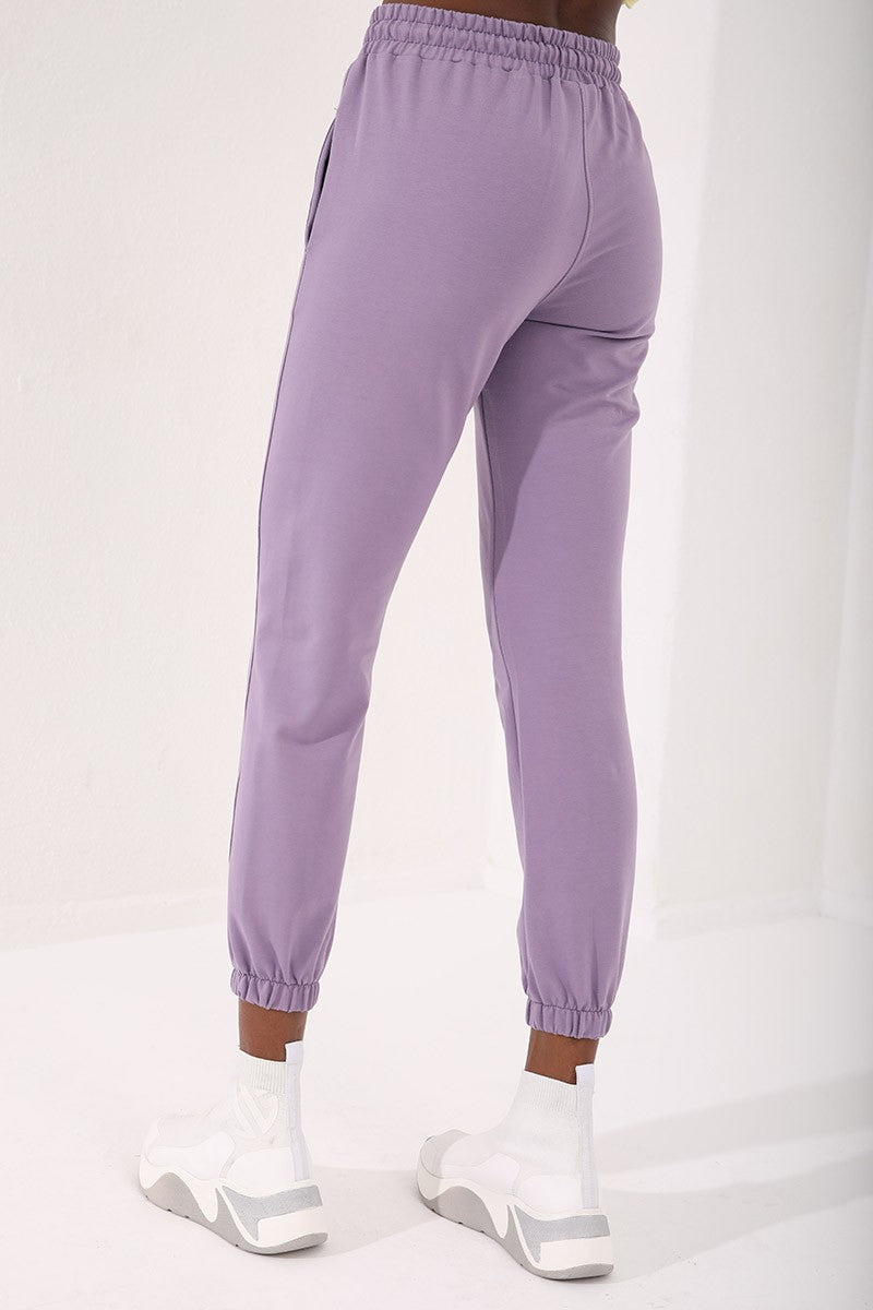 TMY LILAC Вышитые в вышивших талии комфорт Fit Fit Elastic Mount's Women's Sweat Adants - 94573 - Mechanicsville