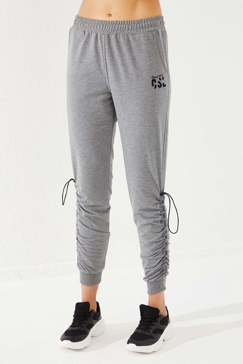 Tmy Grey Melange Extra Defitaind Comedy Fit Sweat Adants - 94587 - Alicante