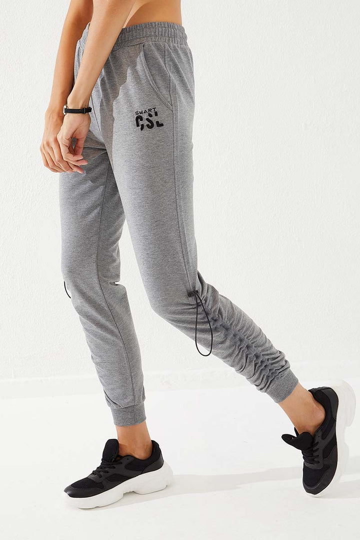 Tmy Grey Melange Extra Defitaind Comedy Fit Sweat Adants - 94587 - Alicante