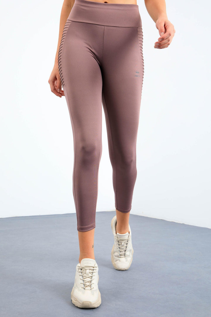 TMY Dried Rose High Waist Shaping Slim Fit Skinny Leg Women's Leggings - 94568 - Oklahoma City