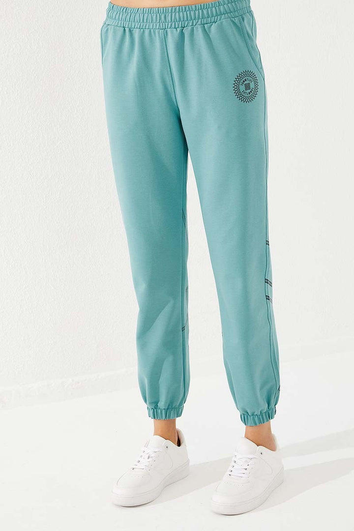 TMY Mint Green полосатый комфорт Fit Elastic Mount's Women's Sweathants - 94585 - Winston -Salem