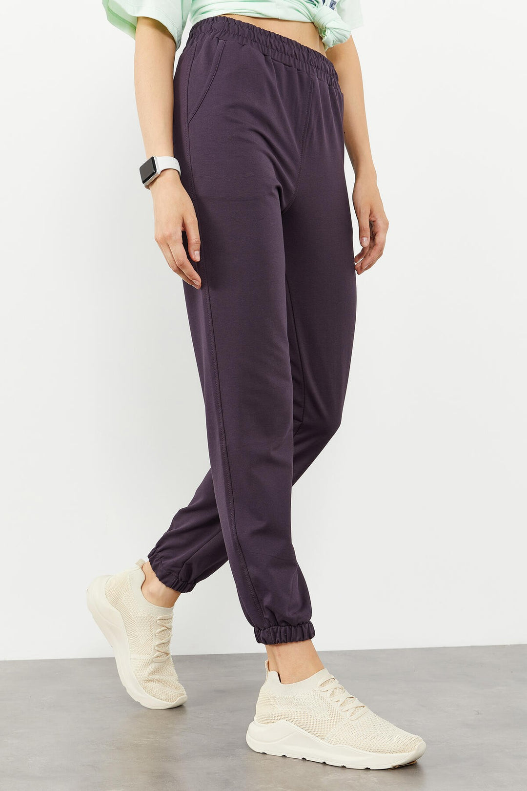 Tmy Purple Pocket High Comfort Fit Elastic Mount's Women's Sweathants - 94583 - Пибоди