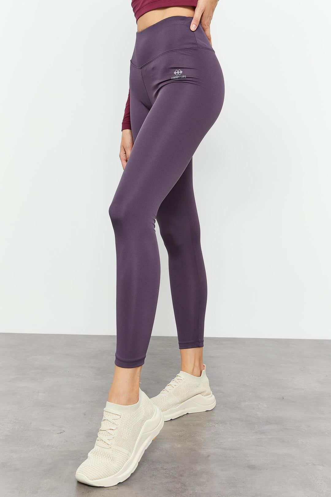 TMY Purple High Waist Stretch Slim Fit Skinny Leg Women's Leggings - 94545 - Leominster