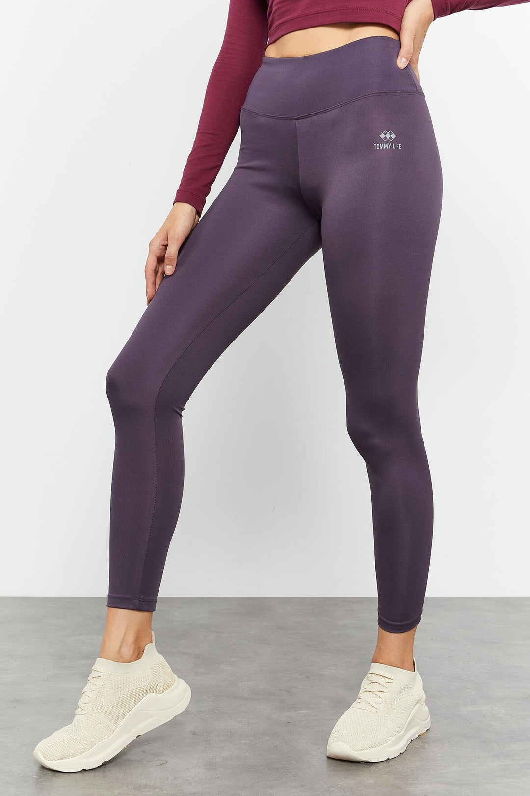 TMY Purple High Waist Stretch Slim Fit Skinny Leg Women's Leggings - 94545 - Leominster