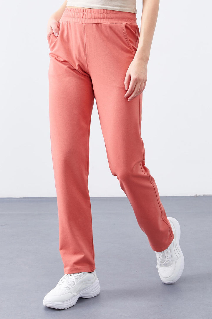 TMY Powder High Waist Pocketed Comfortable Fit Classic Leg Women's Sweatpants - 94584 - Breda