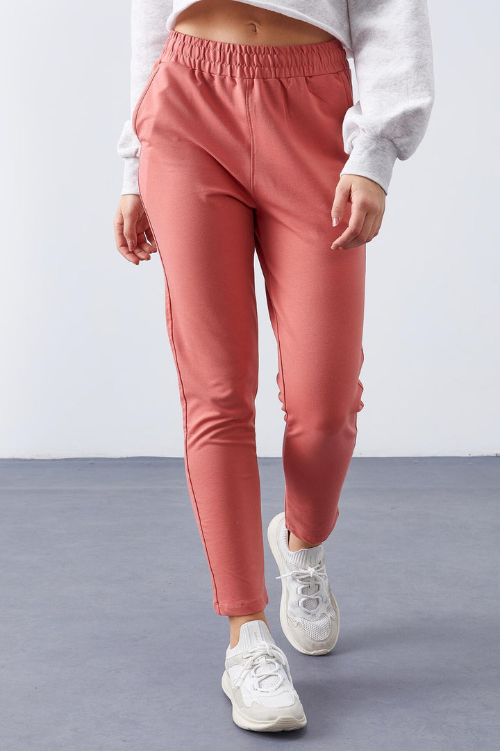 TMY Powder High Waist Jogger Comfortable Fit Slim Leg Women's Sweatpants - 94566 - Highland