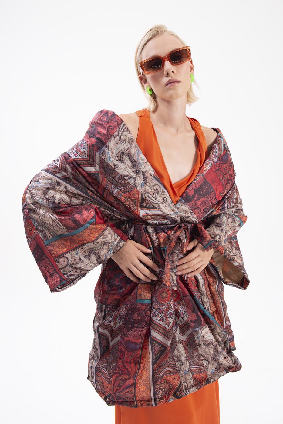 BSL Women Patchwork hooded coat - Cape Coral