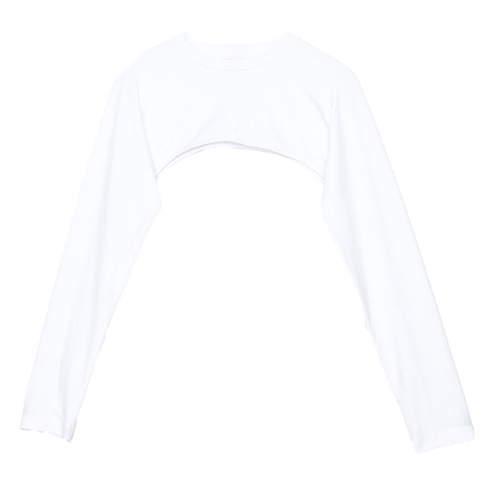 TLD Women Allday White Long Sleeve Crop Top - Delmenhorst