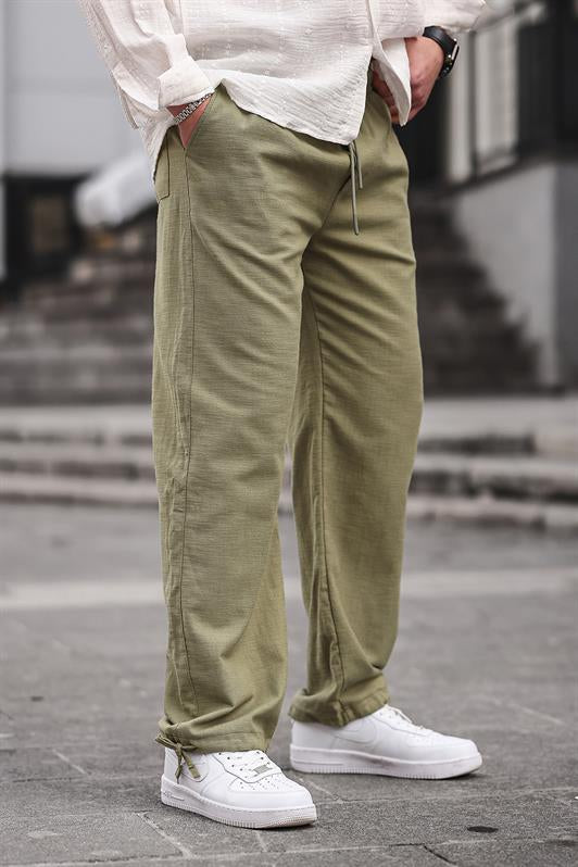 MDX Men's Khaki Pants with Cuffed Detail 6532 - Bountiful