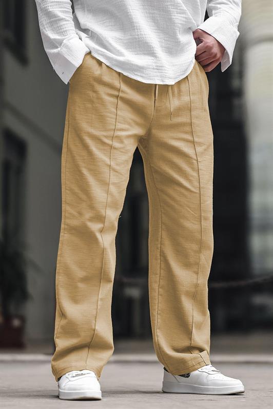 MDX Beige's Men's Relcomed Fit Linen Blouns 6539 - évreux