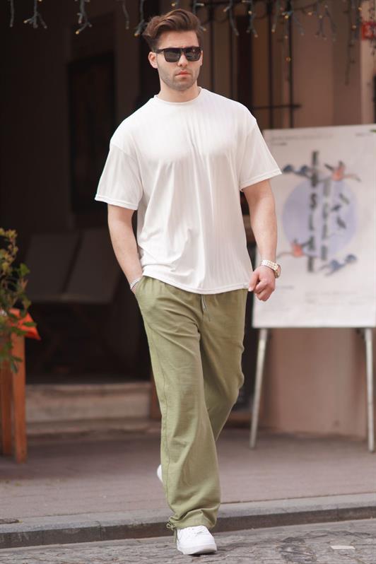 MDX Men's Khaki Pants with Cuffed Detail 6532 - Bountiful