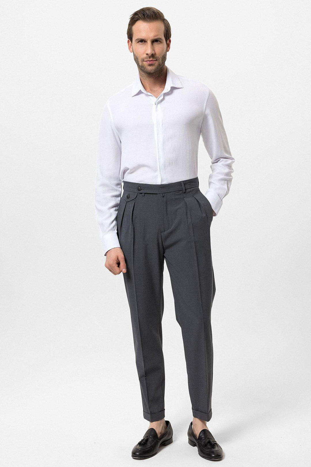 ANT Pleated High Waist Men's Trousers - Slobozia