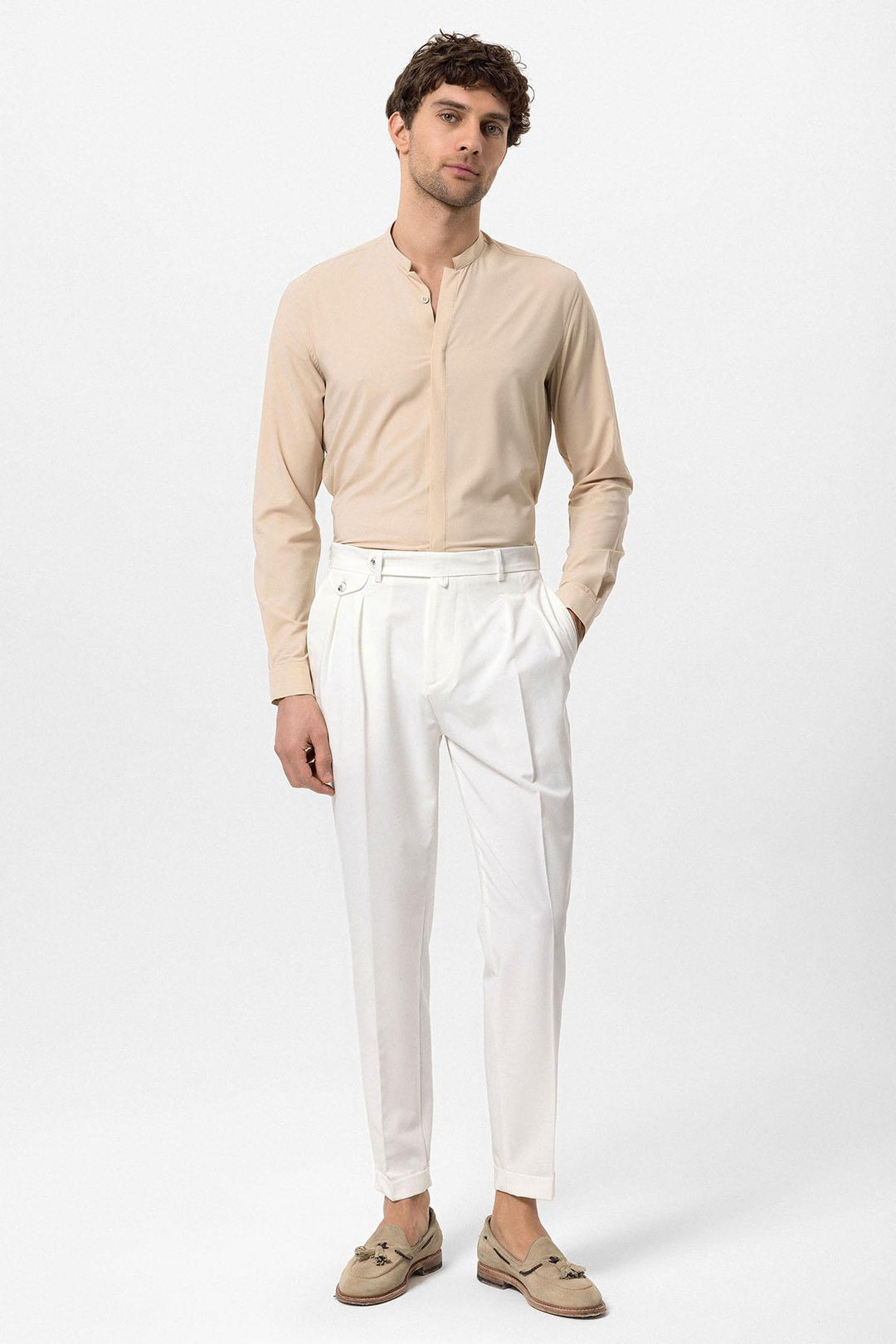 ANT Pleated High Waist Men's Trousers - Herriman