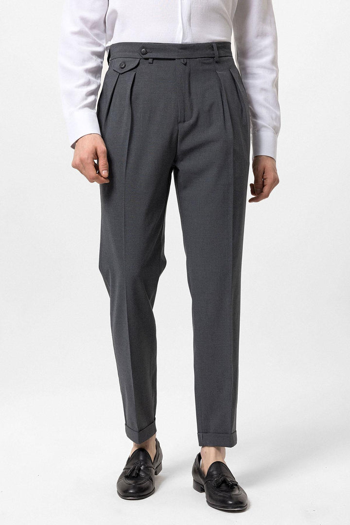 ANT Pleated High Waist Men's Trousers - Slobozia