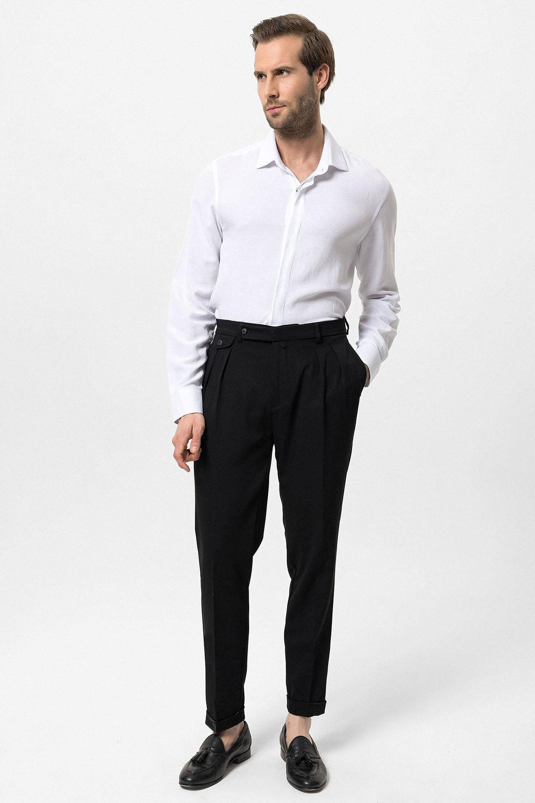 ANT Pleated High Waist Men's Trousers - Kirkby