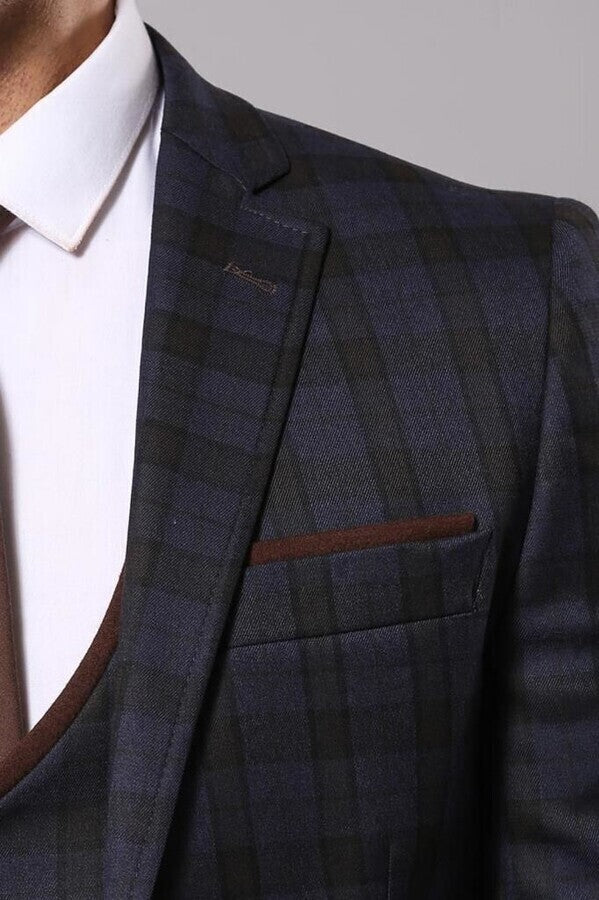 WSS Plaid 3 Piece Suit  - Singen