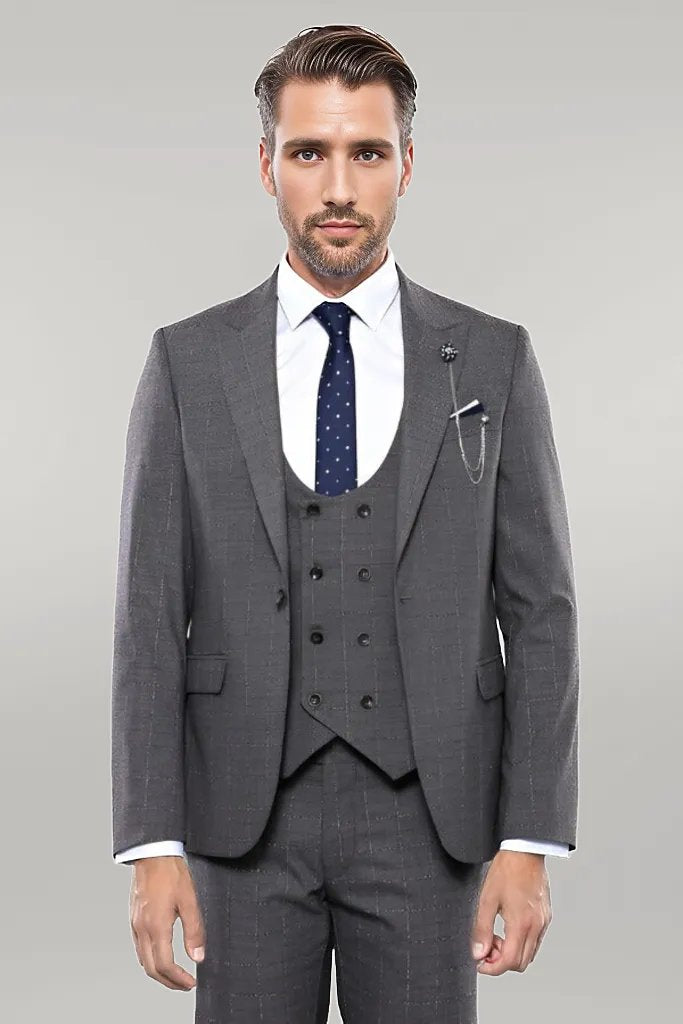 WSS Plaid Brown Suit  - Singen