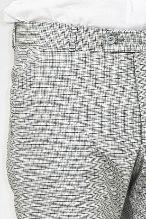 WSS Plaid Grey Men Pants  - Singen