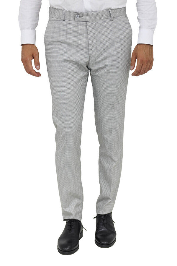 WSS Plaid Grey Men Pants  - Singen