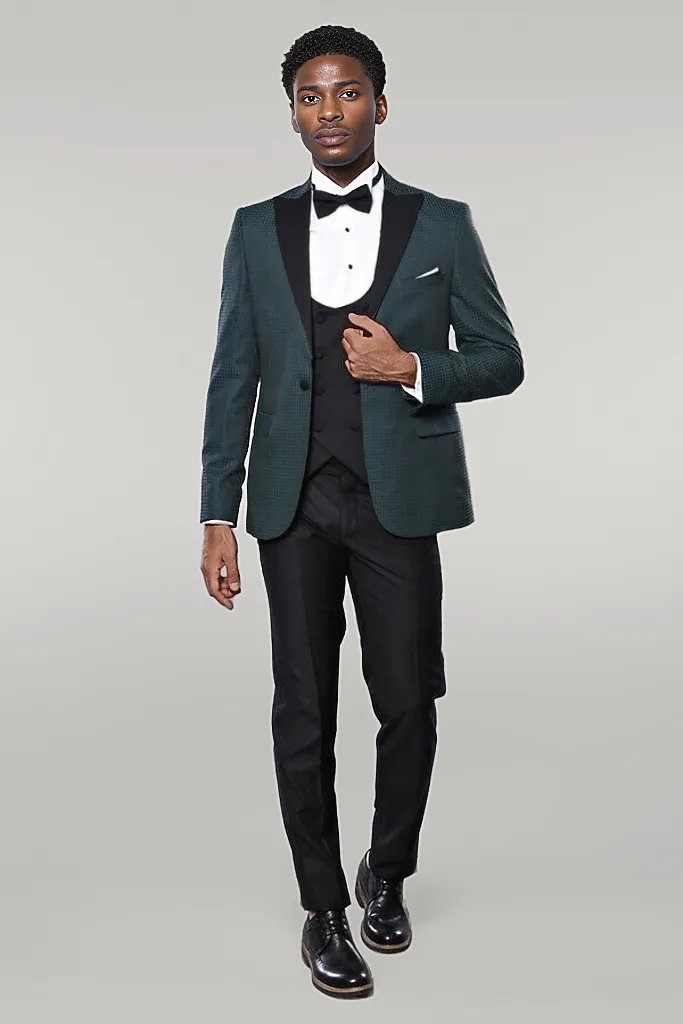 WSS Plaid Patterned Green Tuxedo  - Singen