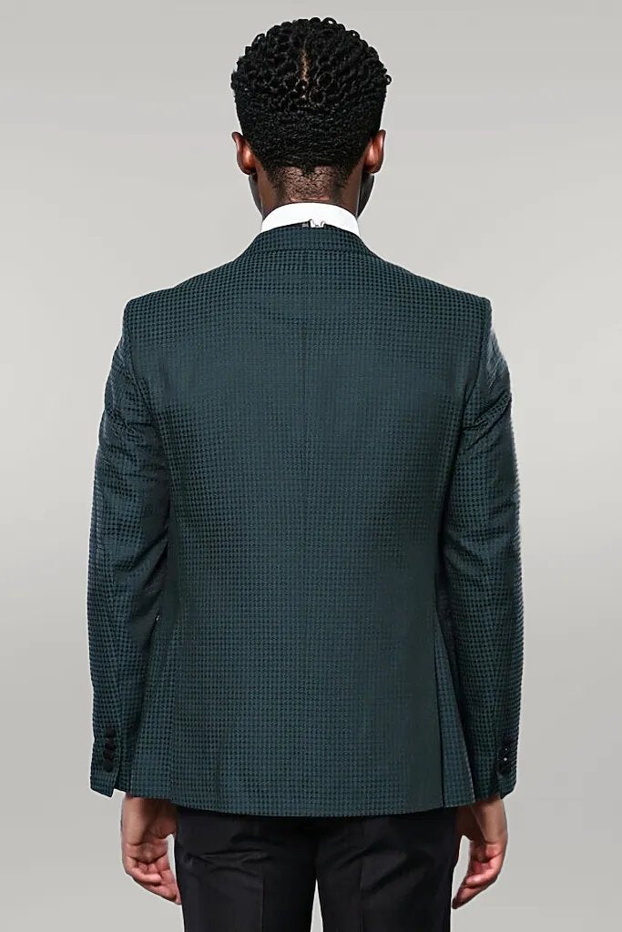 WSS Plaid Patterned Green Tuxedo  - Singen